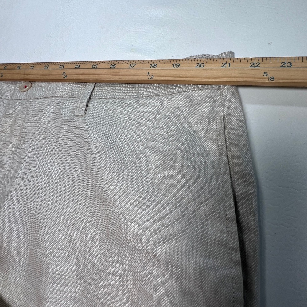 UNTUCKit St Julien Shorts Mens 40 Tan Linen Blend Chinos Casual Summer Preppy - Picture 6 of 11